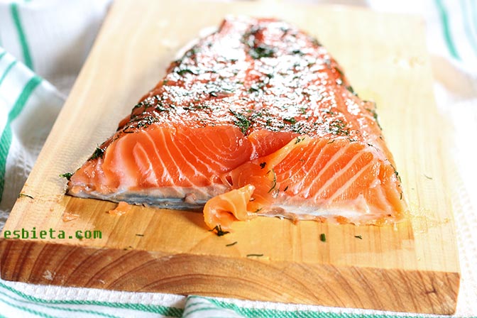 salmón marinado