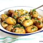 patatas nuevas con sofrito verde
