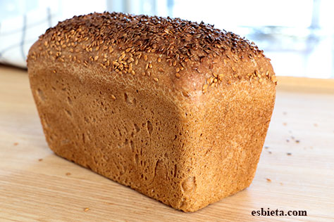 Pan integral 100% - Receta de pan integral casero - Recetas de Esbieta